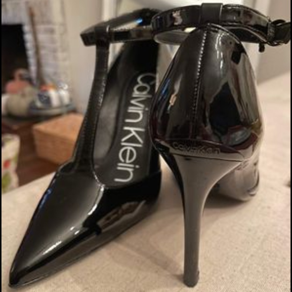 Calvin Klein t strap heels